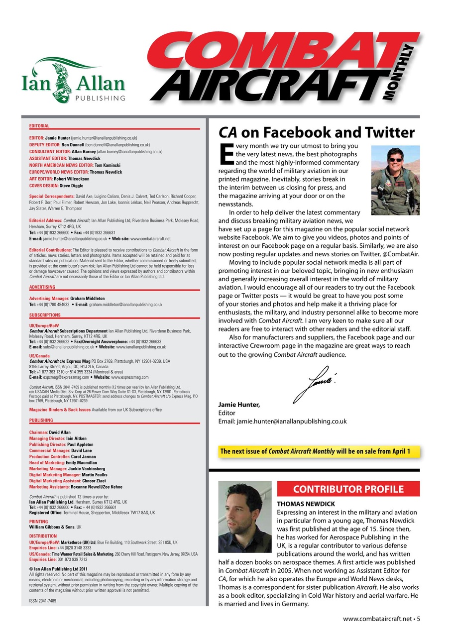 Combat Aircraft Journal Preview Pages