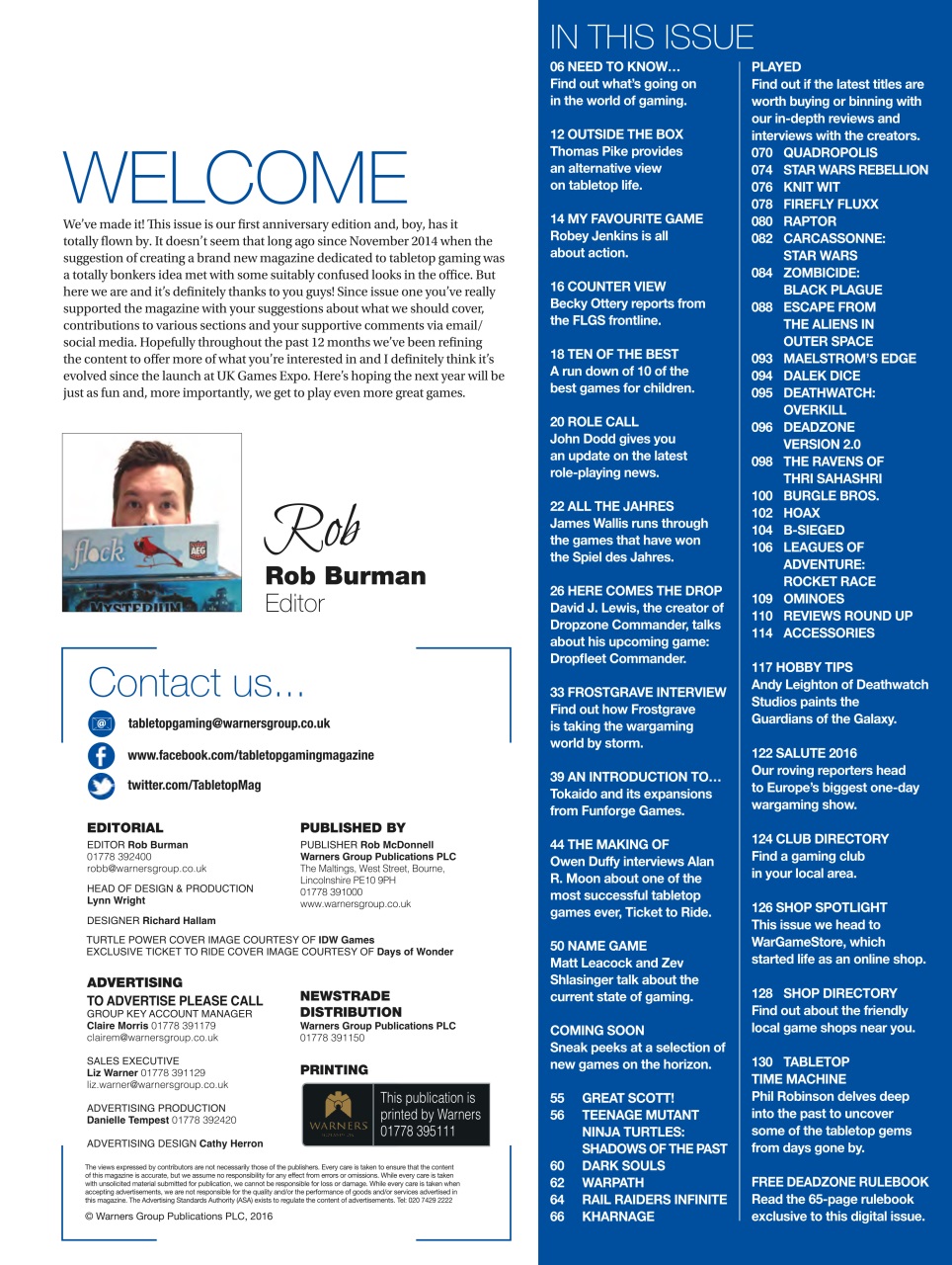 Tabletop Gaming Preview Pages