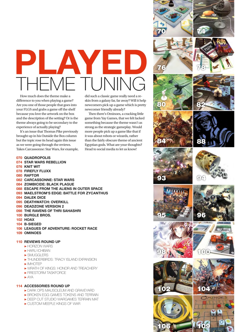 Tabletop Gaming Preview Pages