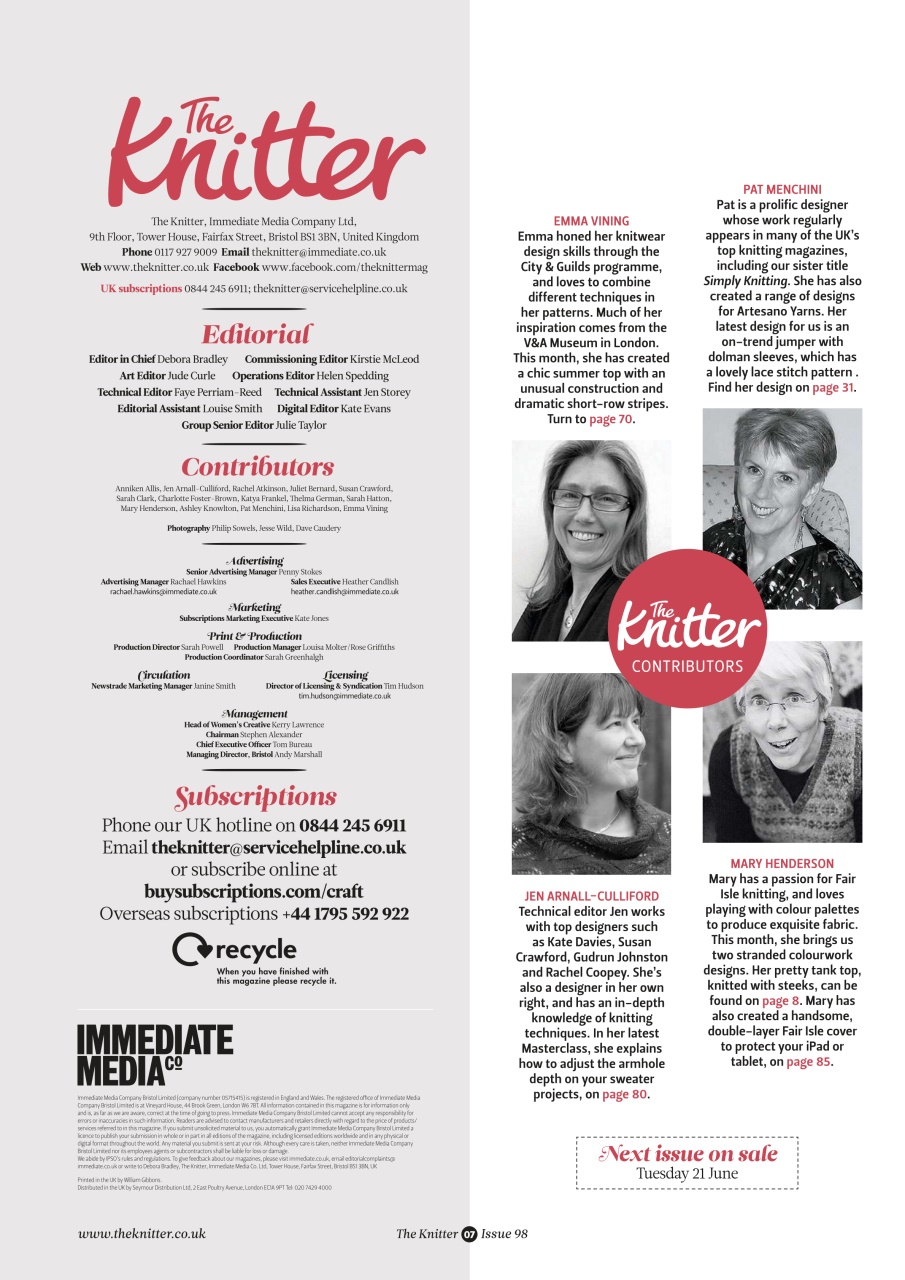 The Knitter Preview Pages