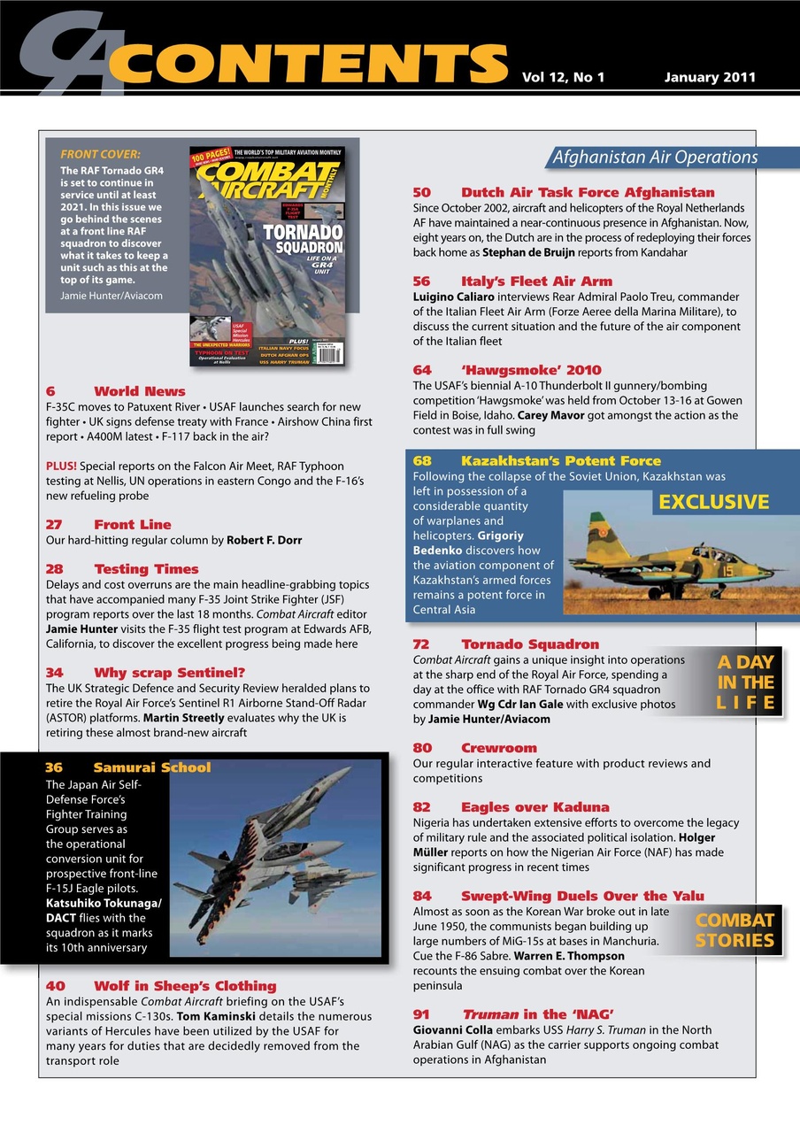 Combat Aircraft Journal Preview Pages