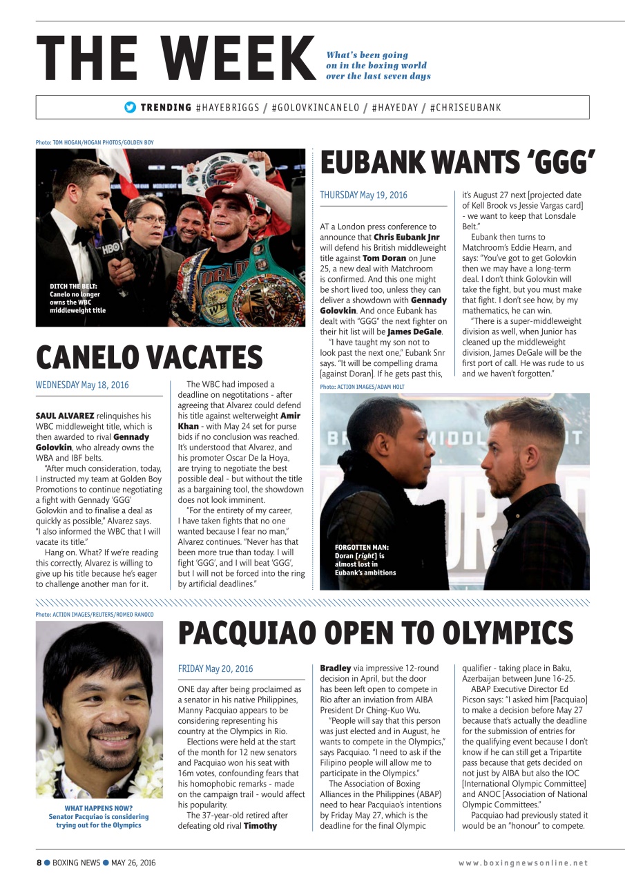 Boxing News Preview Pages