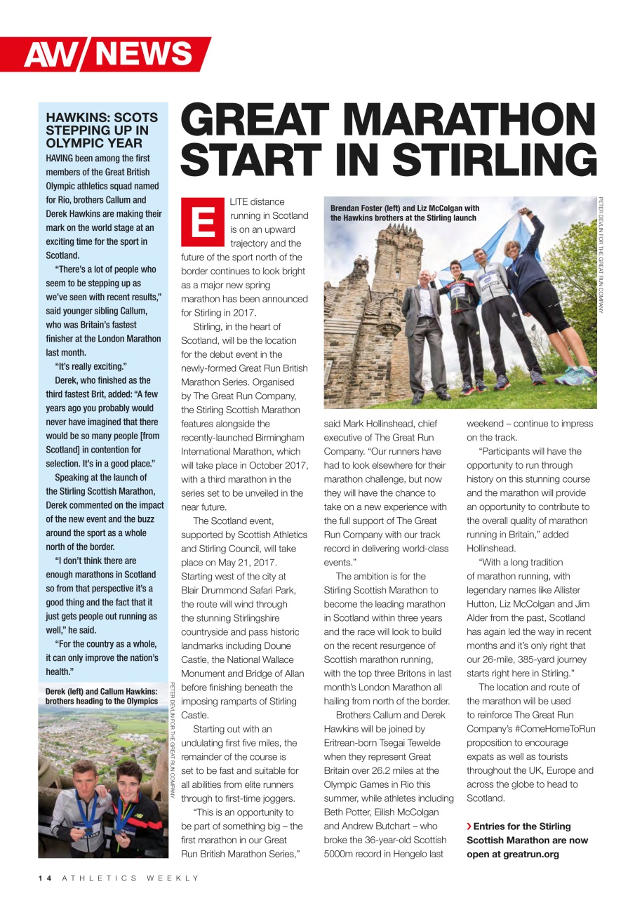 AW – Athletics Weekly Magazine Preview Pages