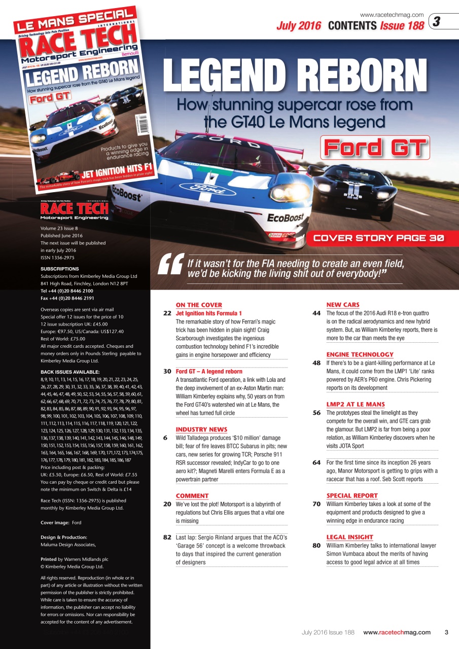 Race Tech Preview Pages