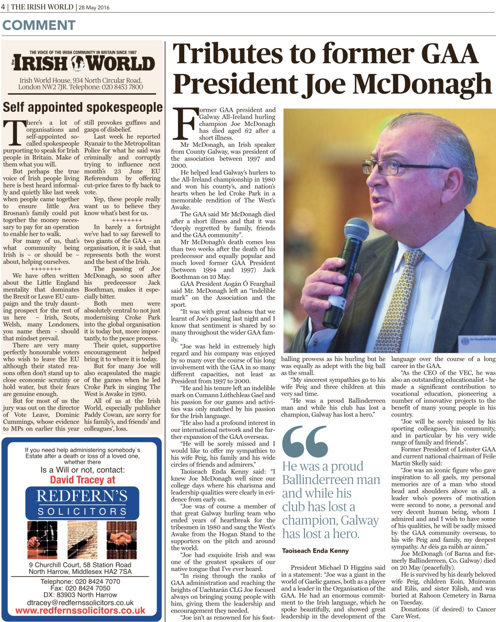 Irish World Preview Pages