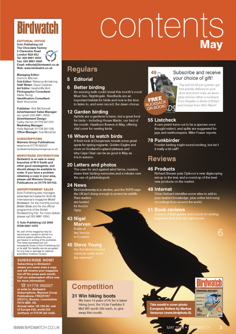 Birdwatch Magazine Preview Pages