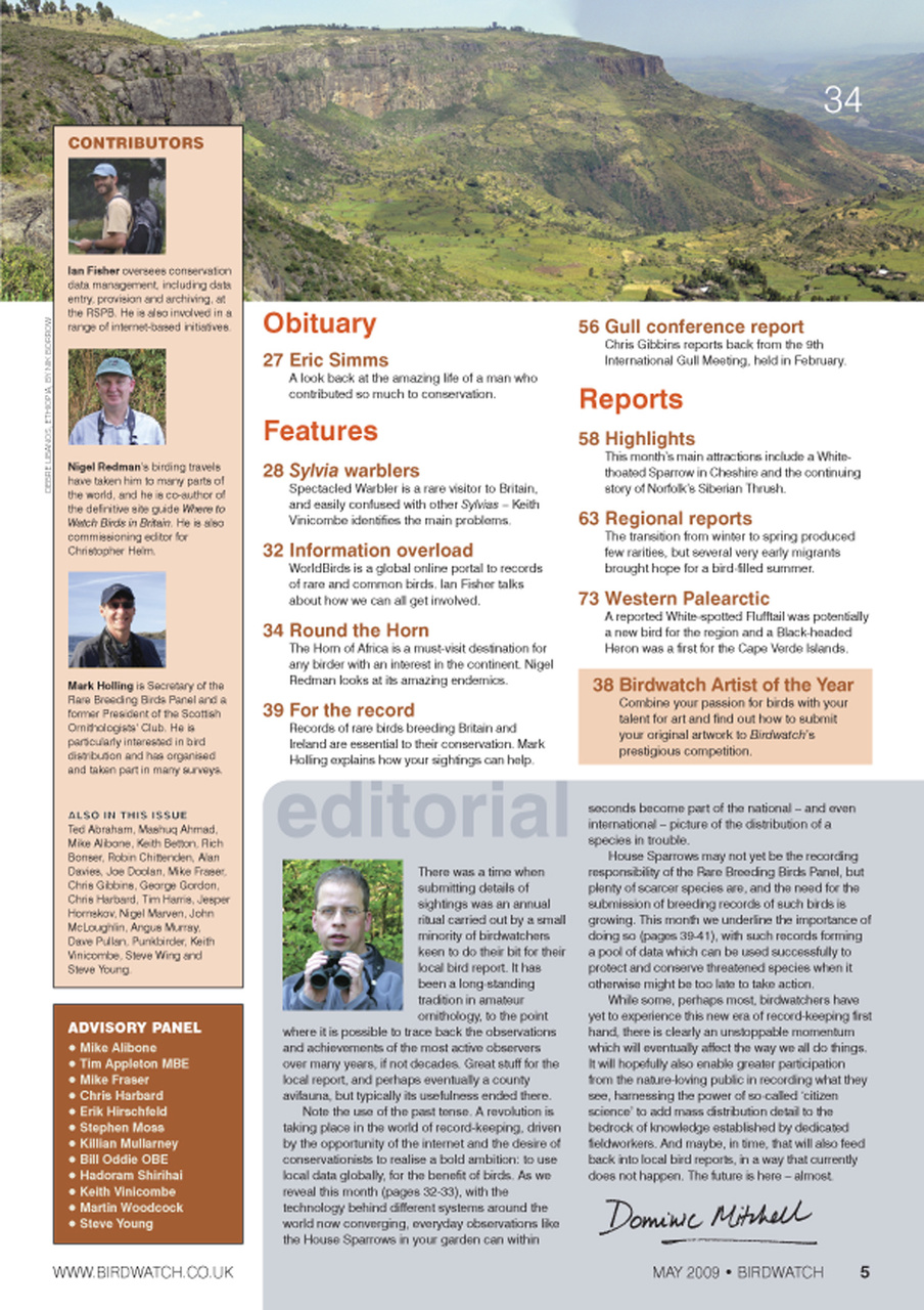 Birdwatch Magazine Preview Pages