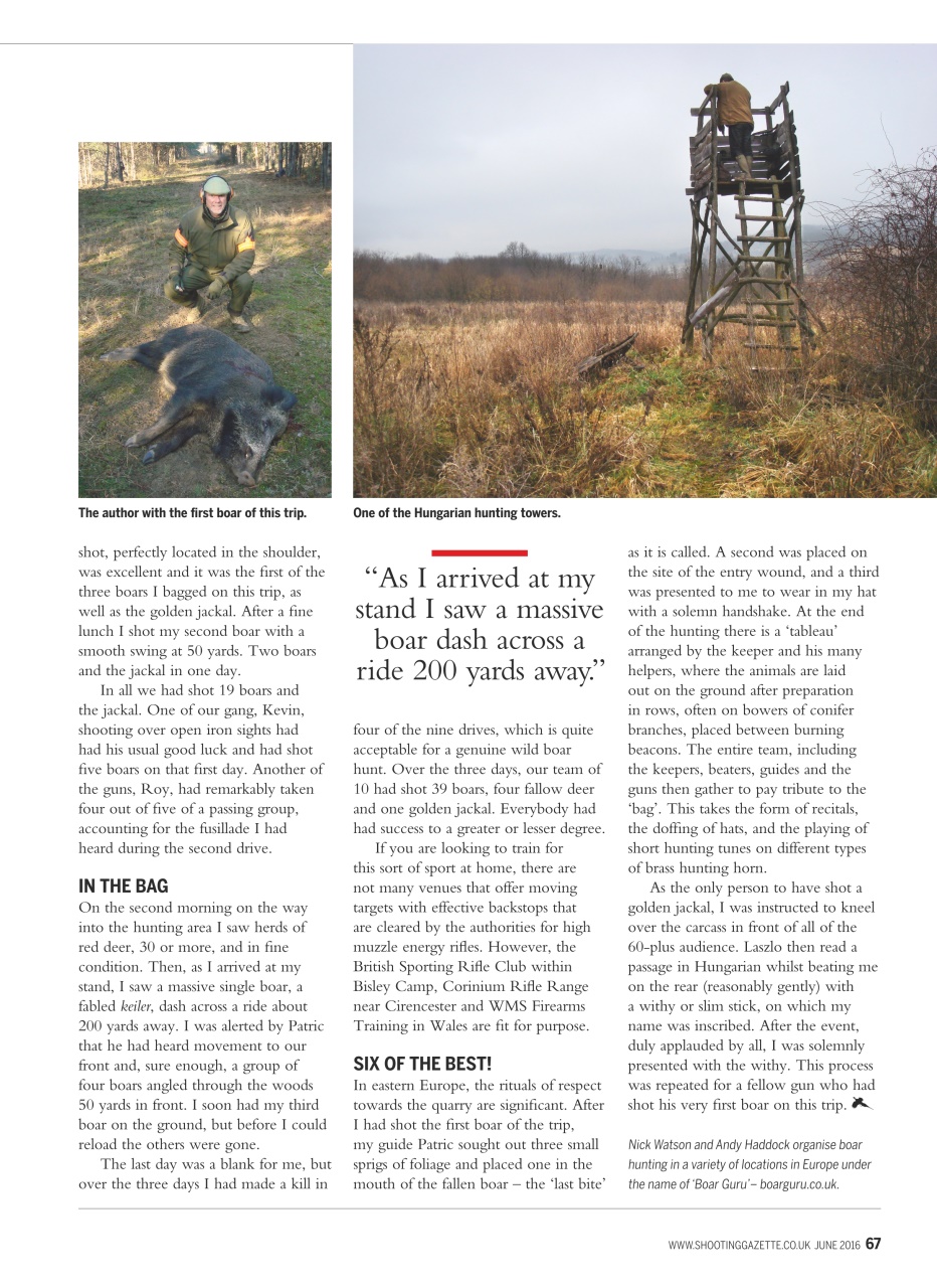 Shooting Gazette Preview Pages