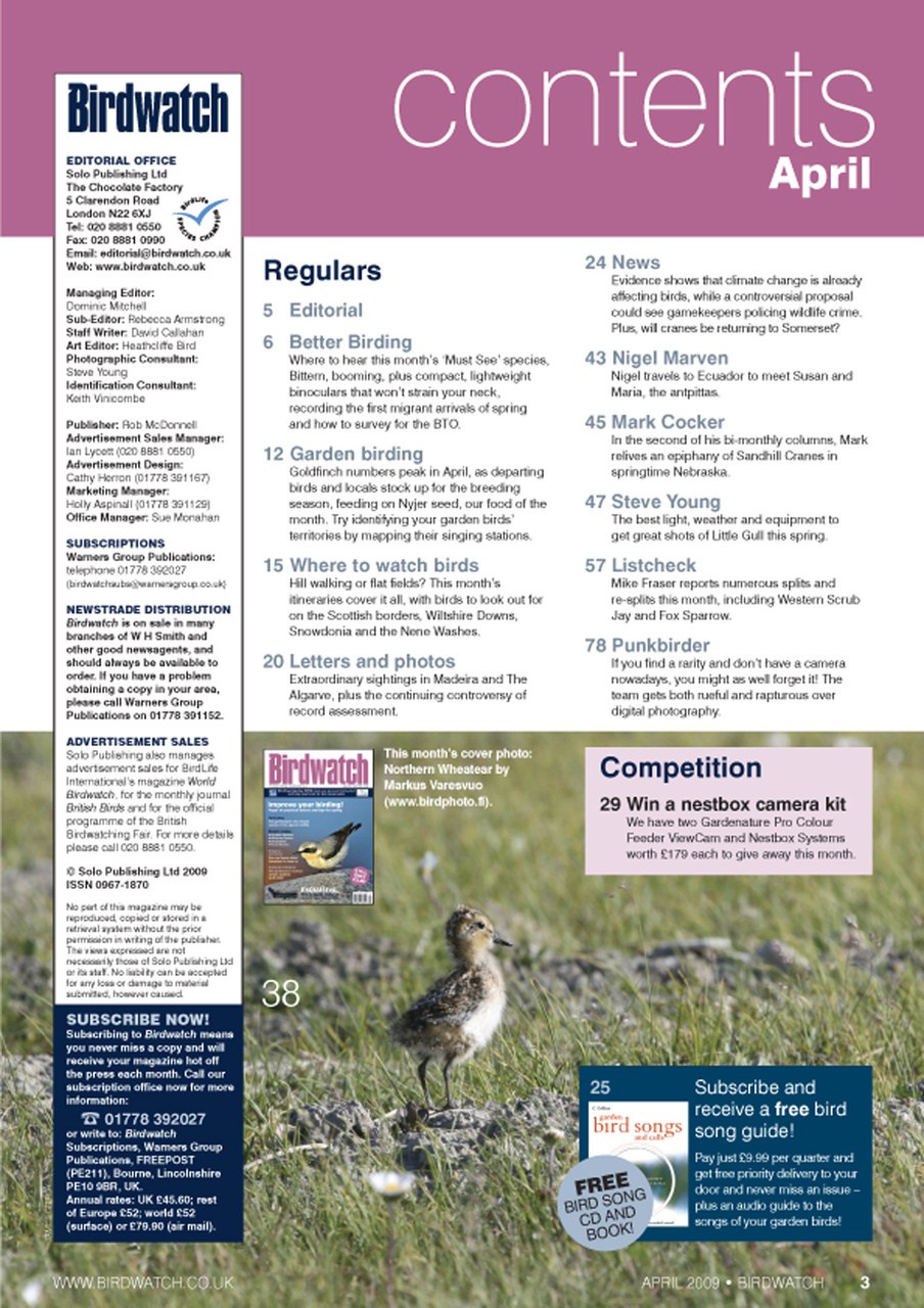 Birdwatch Magazine Preview Pages