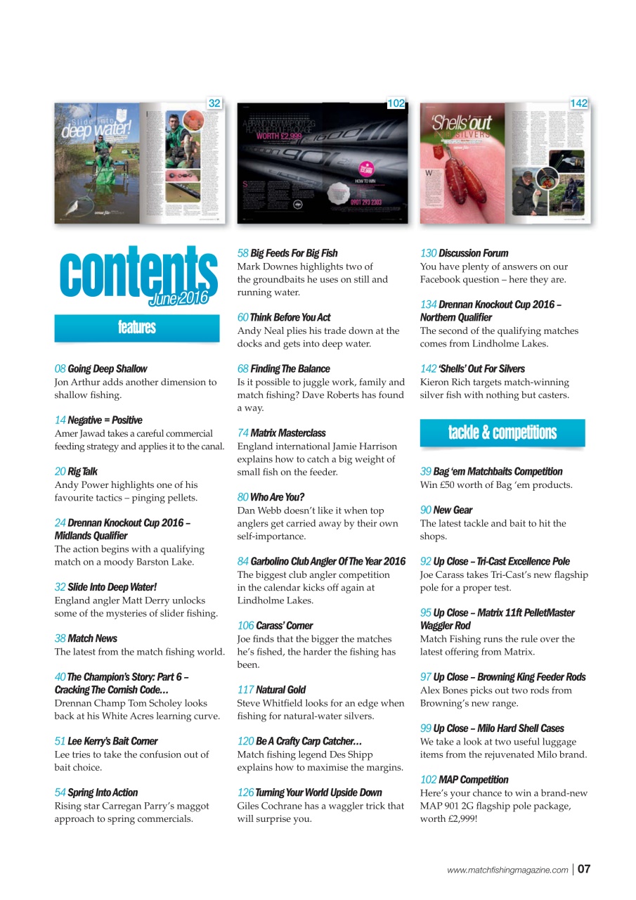 Match Fishing Preview Pages