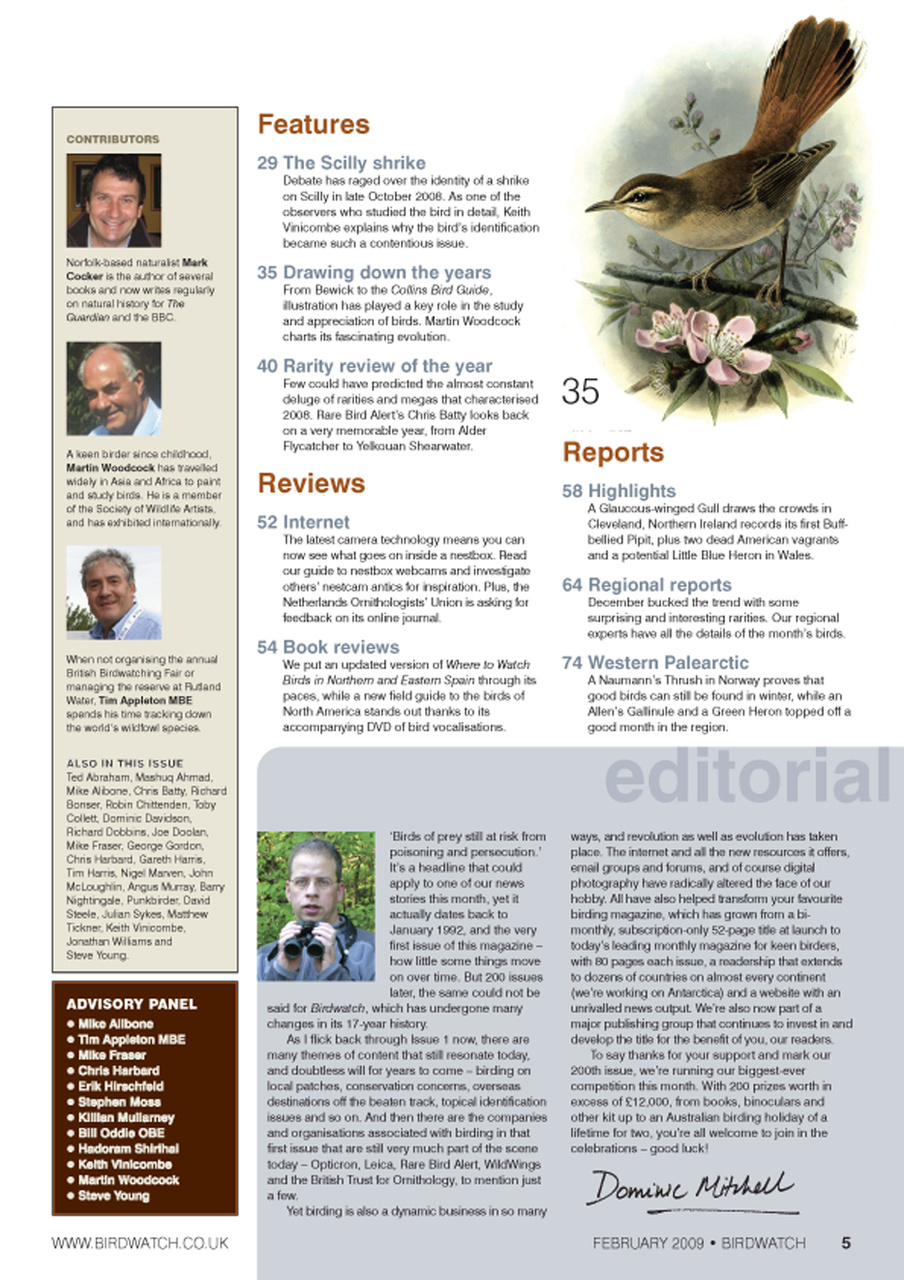 Birdwatch Magazine Preview Pages