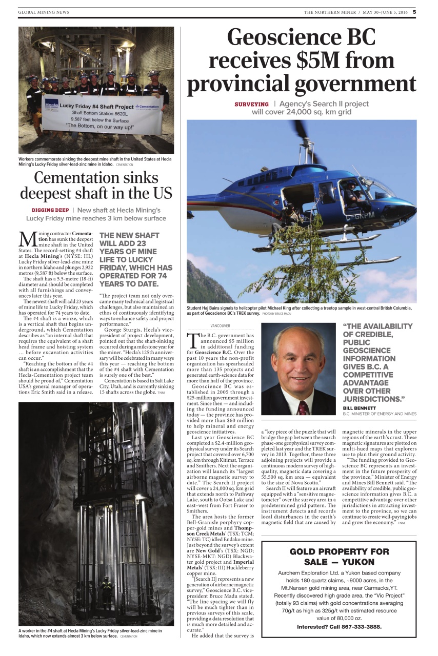 The Northern Miner Preview Pages