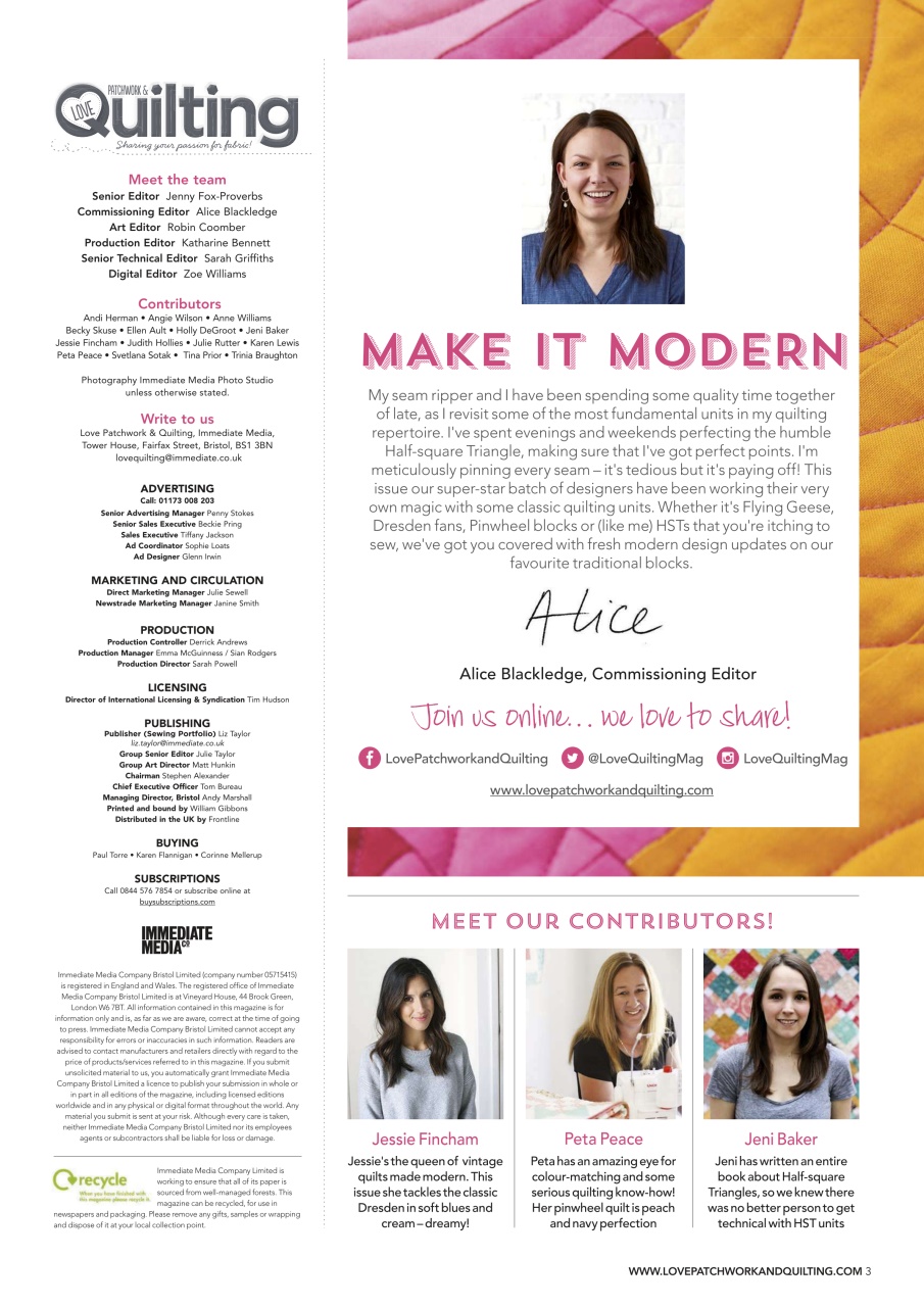 Love Patchwork & Quilting Preview Pages