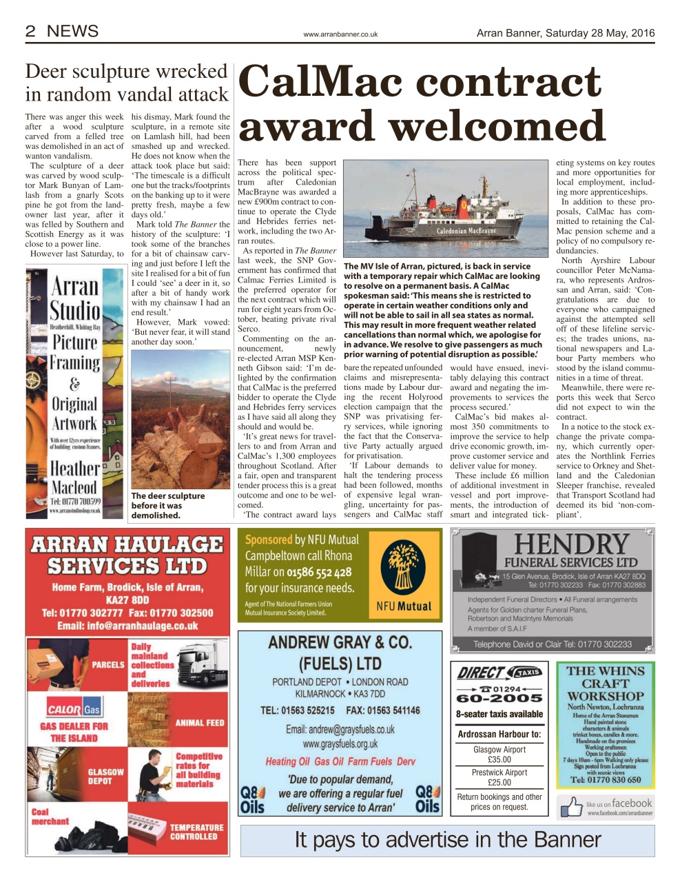 Arran Banner Preview Pages