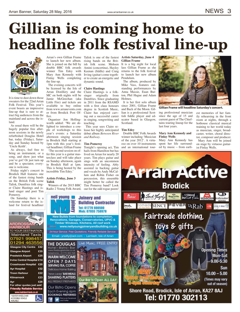 Arran Banner Preview Pages