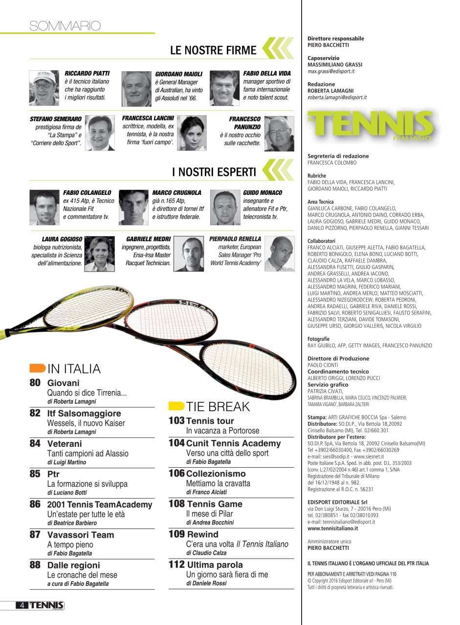 Il Tennis Italiano Preview Pages