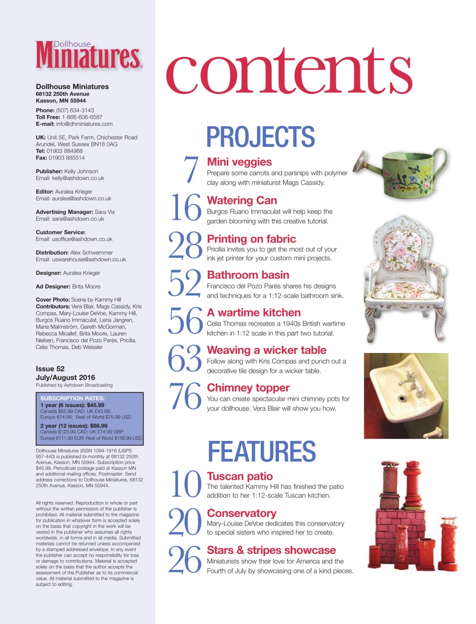 Dollhouse Miniatures Preview Pages