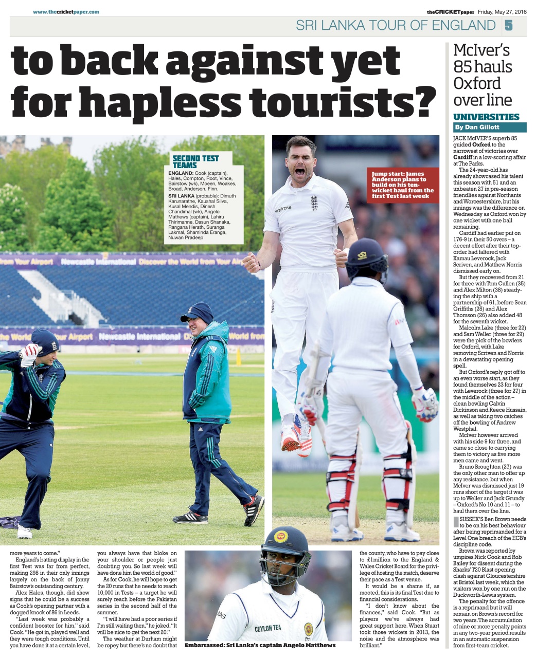 The Cricket Paper Preview Pages