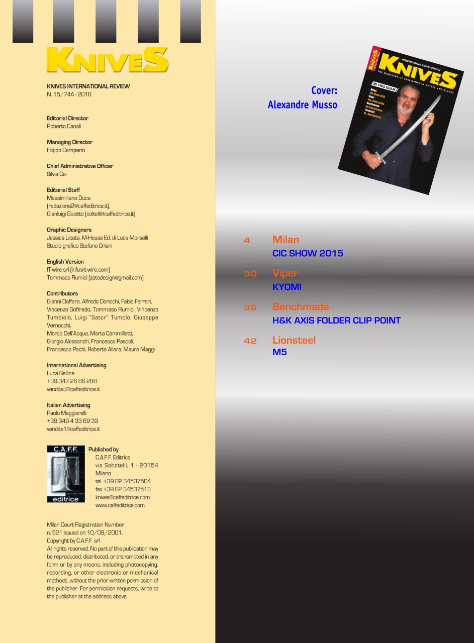 KNIVES INTERNATIONAL Preview Pages