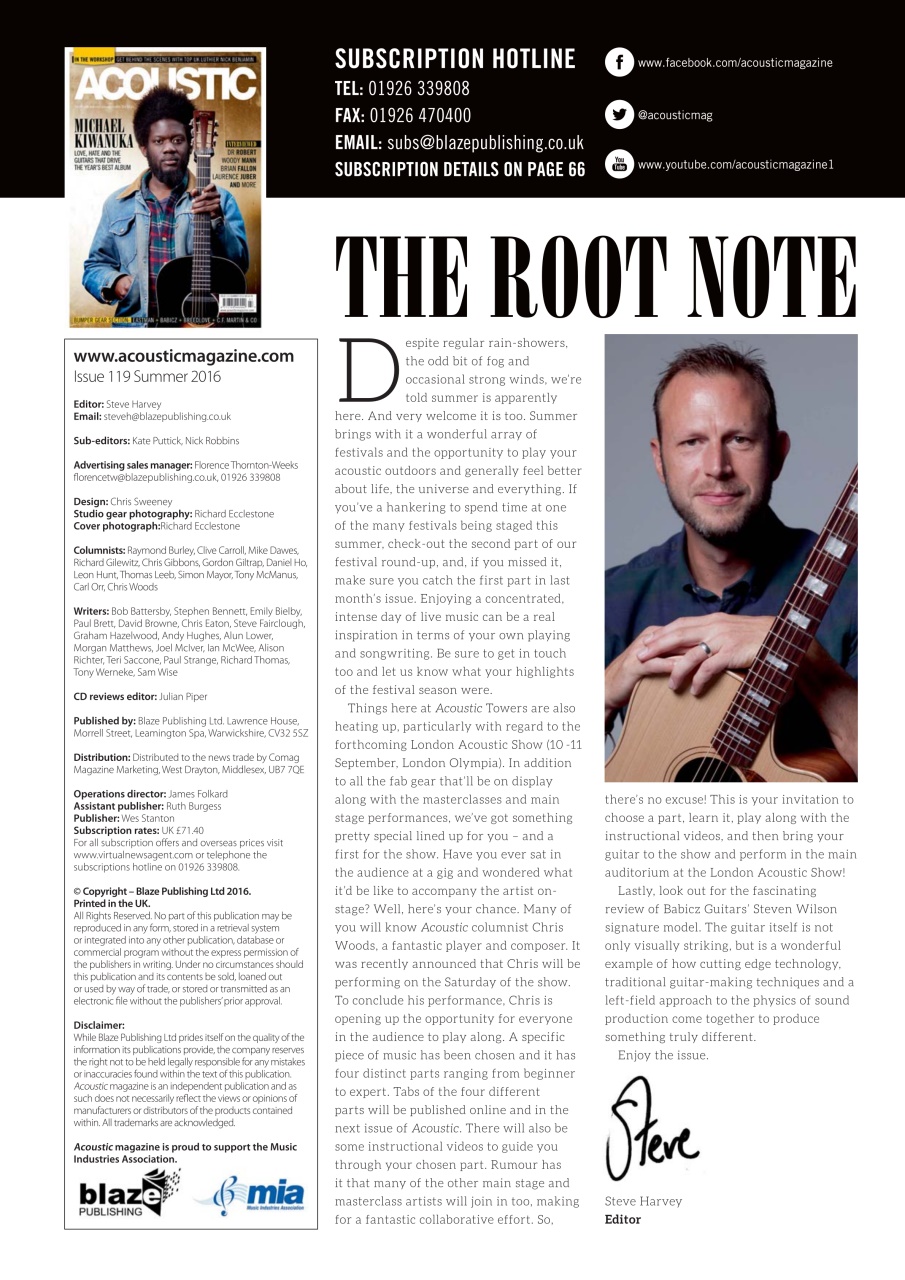 Acoustic Preview Pages