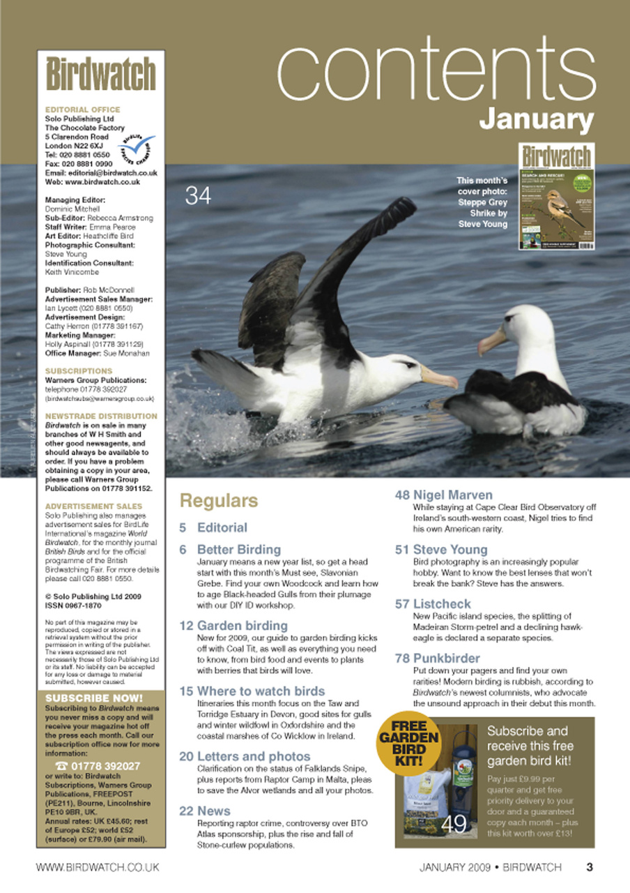 Birdwatch Magazine Preview Pages