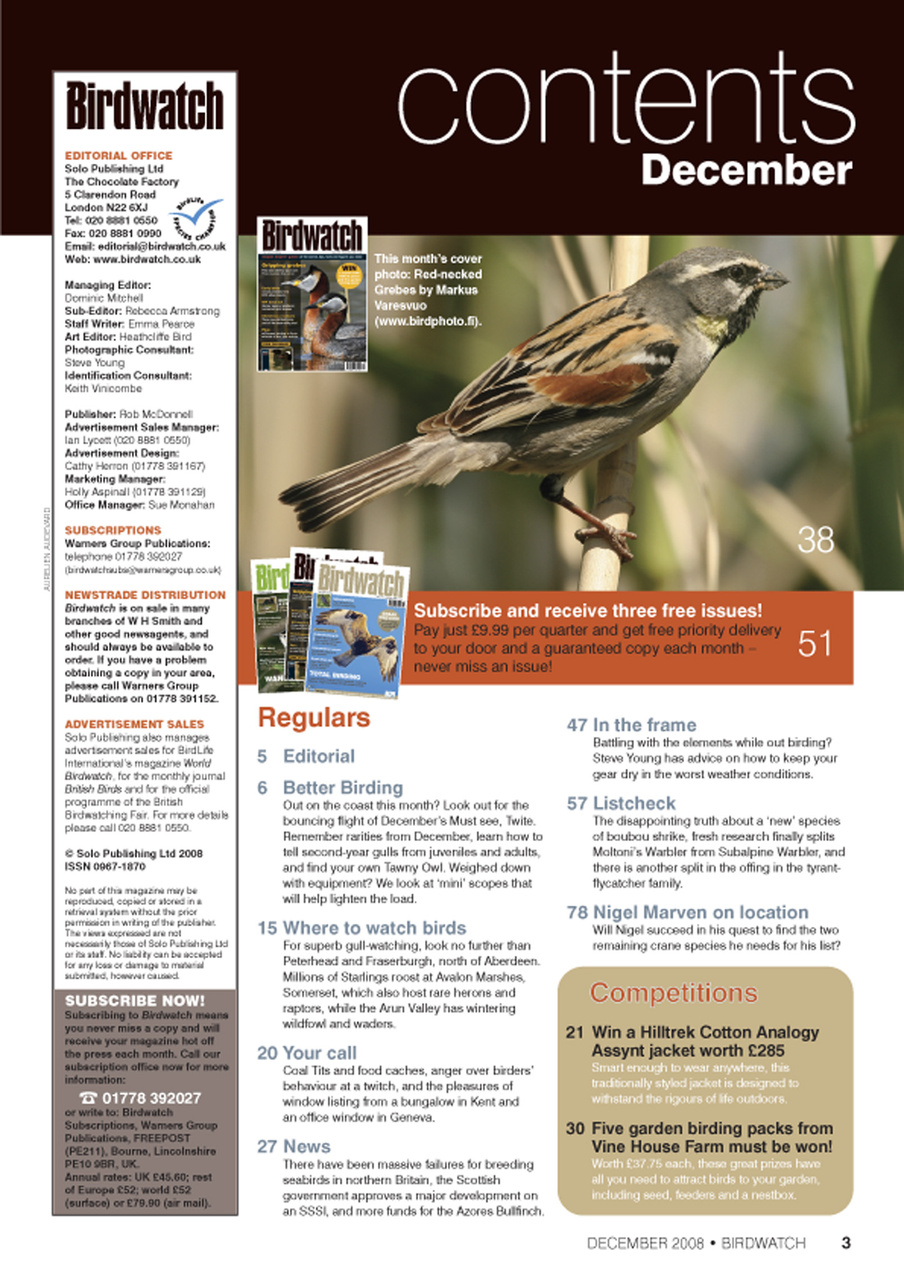 Birdwatch Magazine Preview Pages