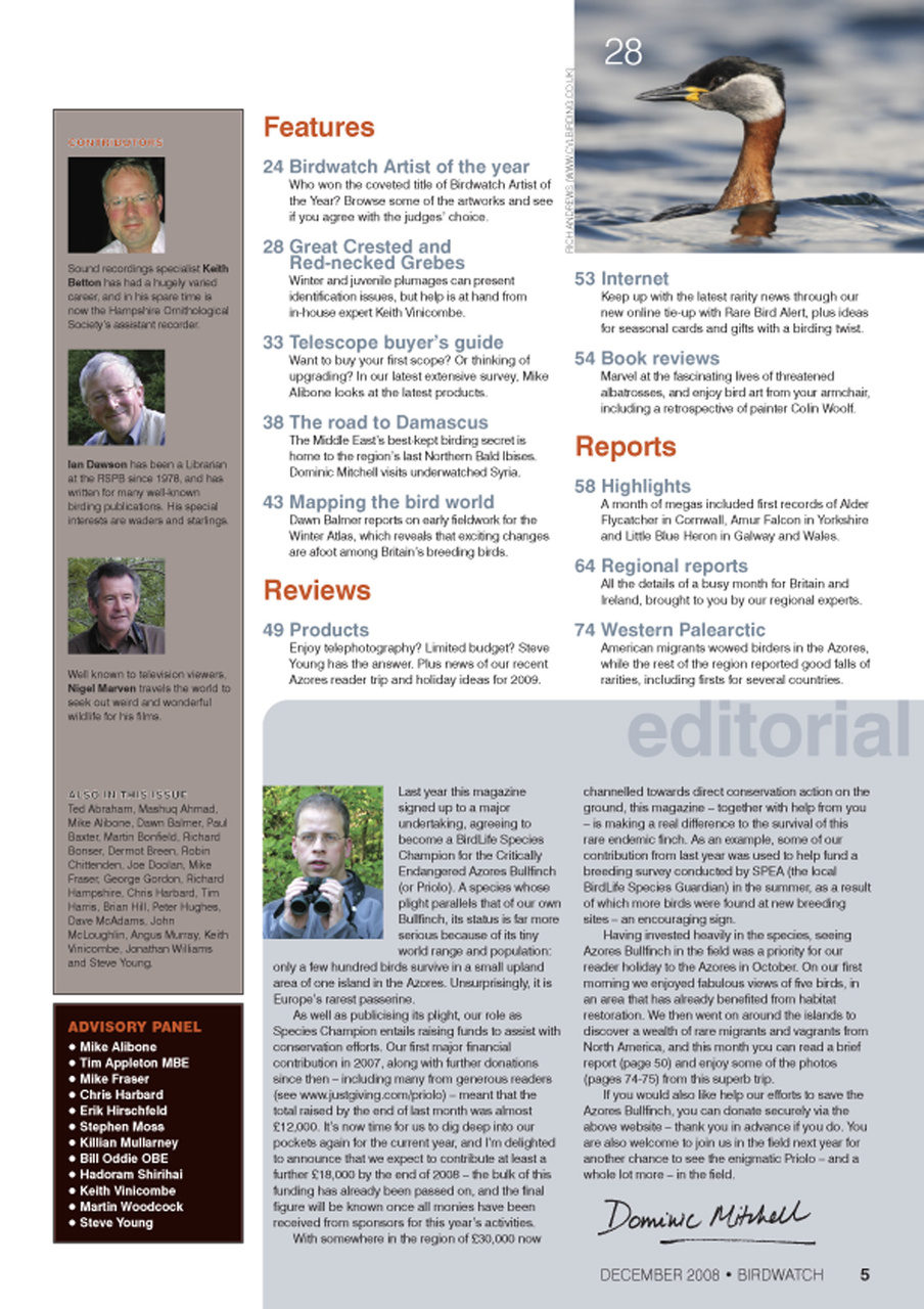Birdwatch Magazine Preview Pages