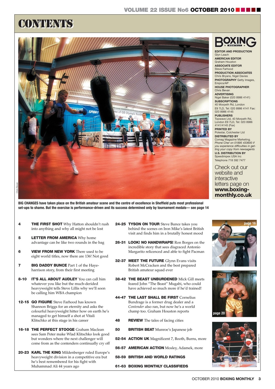 Boxing Monthly Preview Pages