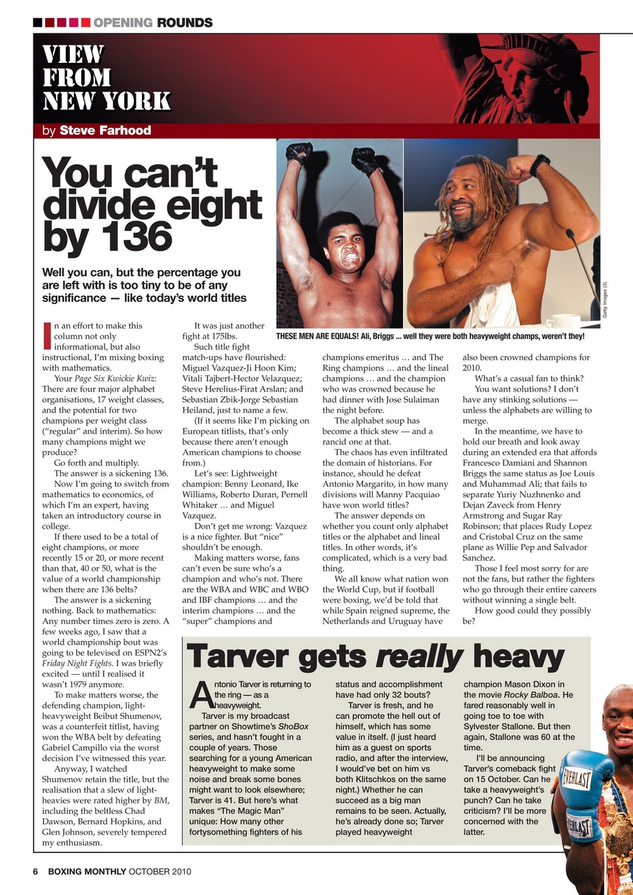 Boxing Monthly Preview Pages