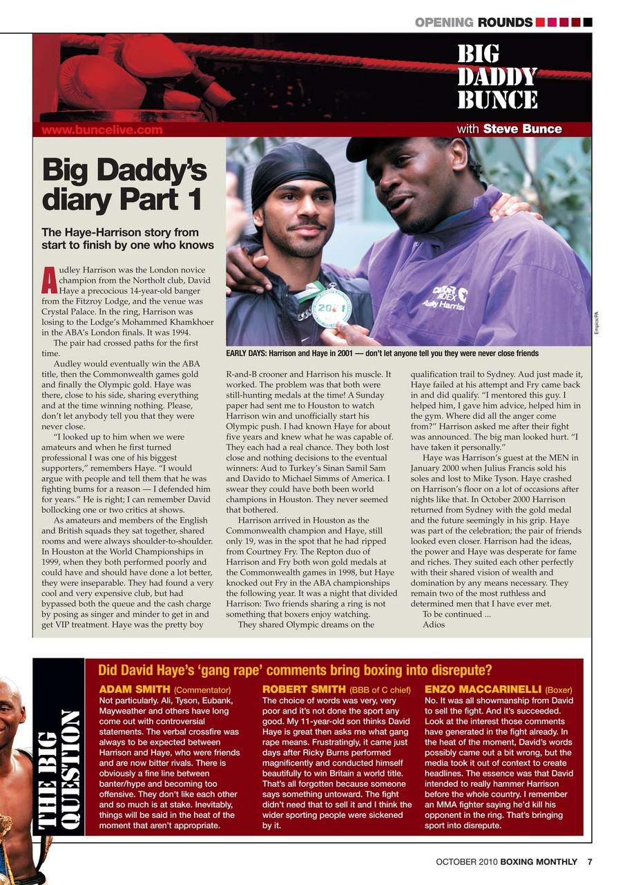 Boxing Monthly Preview Pages