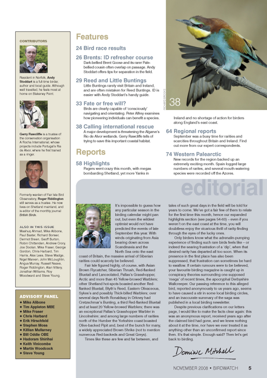 Birdwatch Magazine Preview Pages