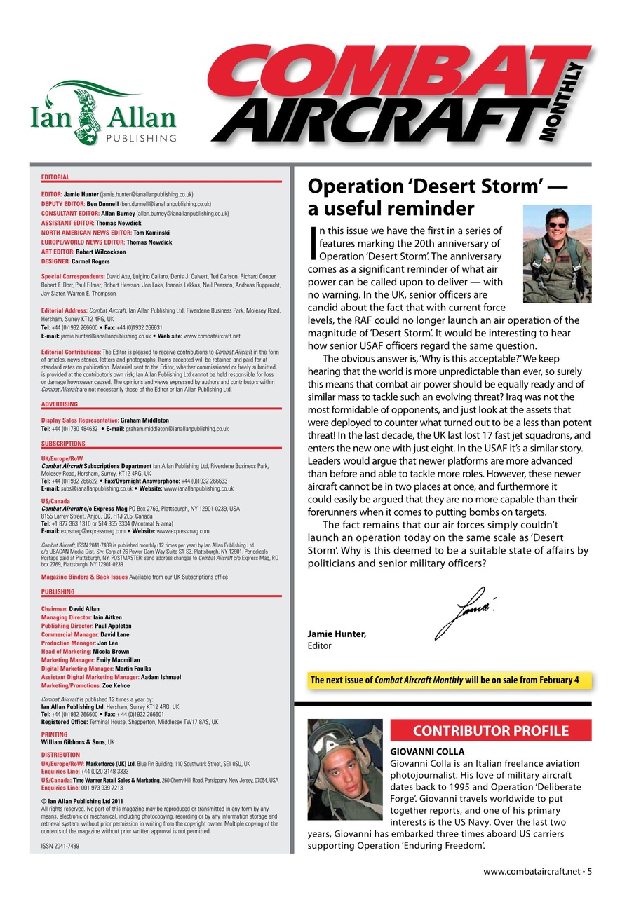 Combat Aircraft Journal Preview Pages