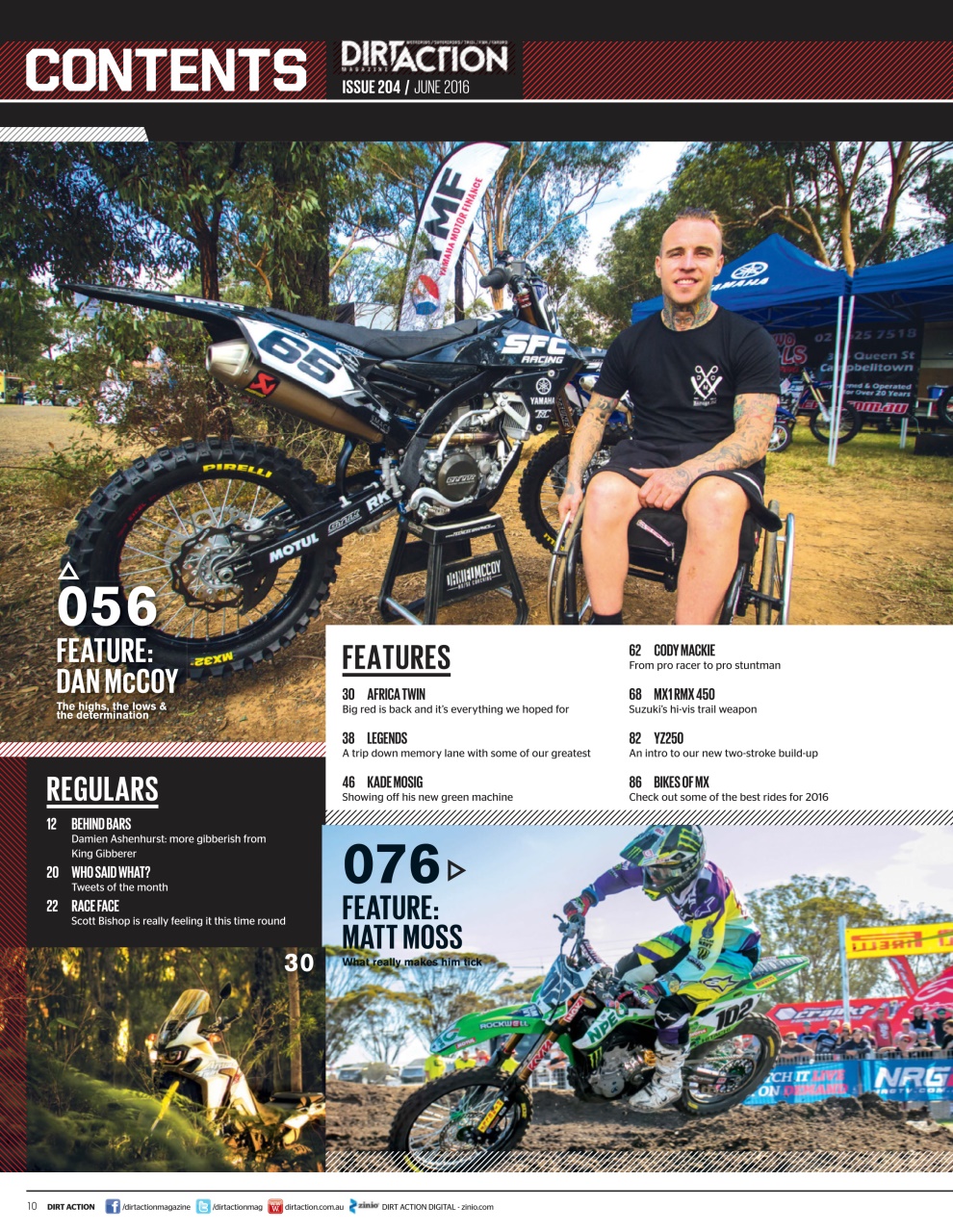 Dirt Action Preview Pages