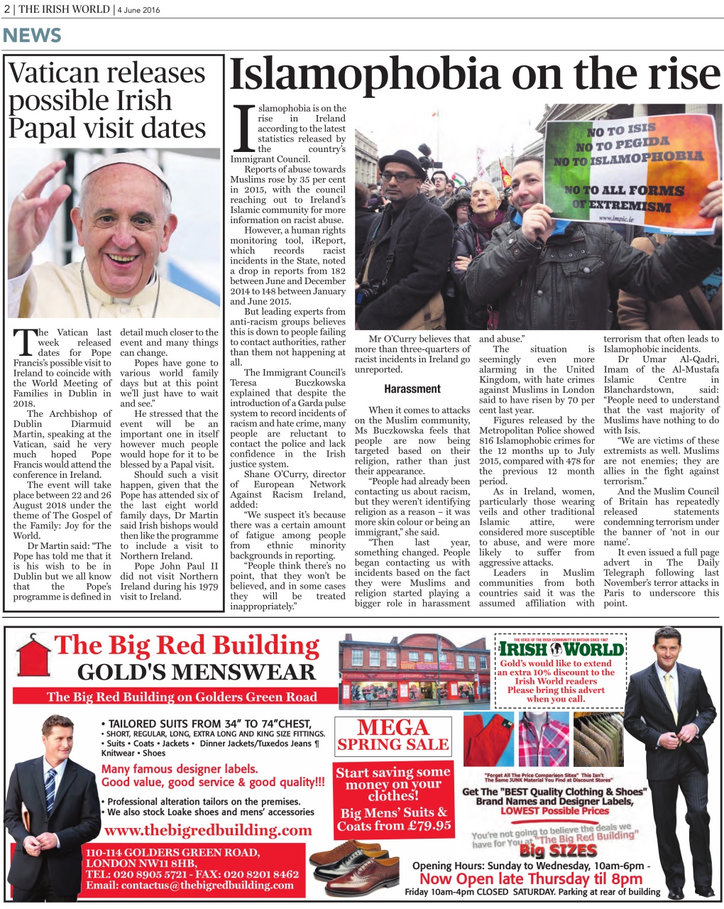 Irish World Preview Pages