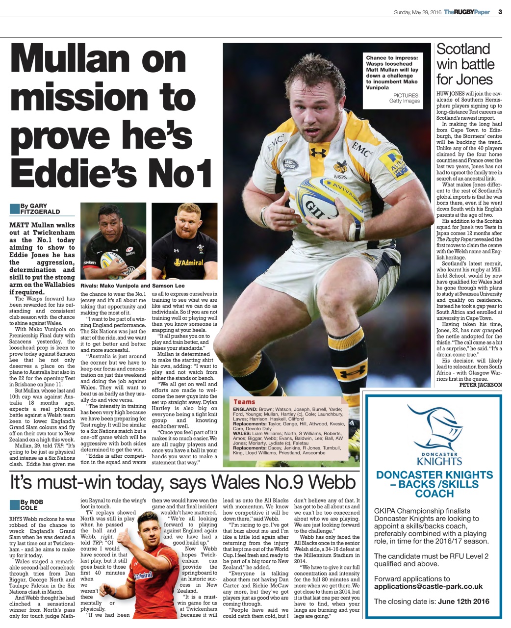The Rugby Paper Preview Pages