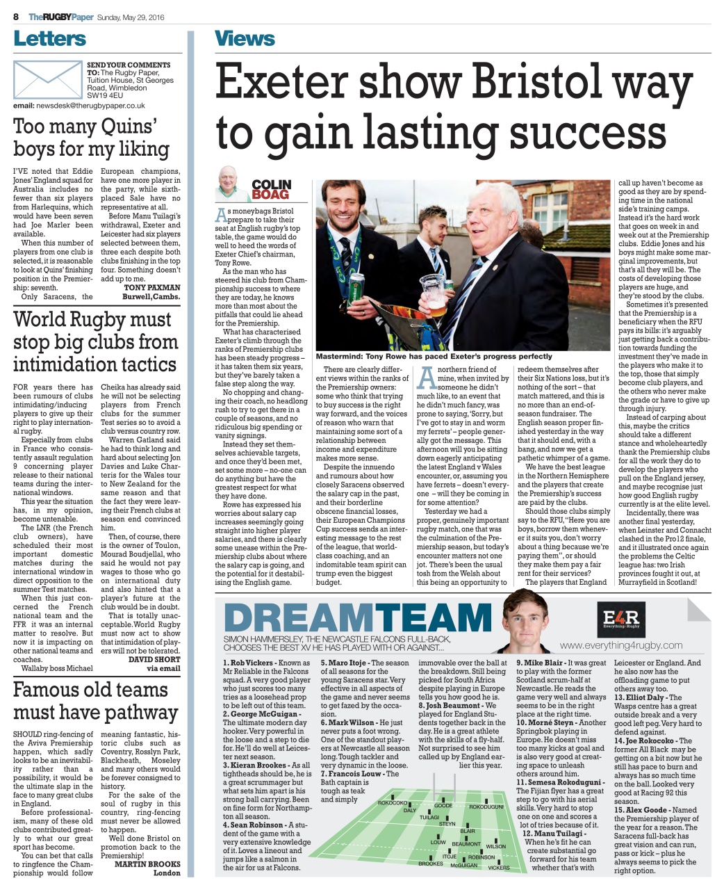 The Rugby Paper Preview Pages