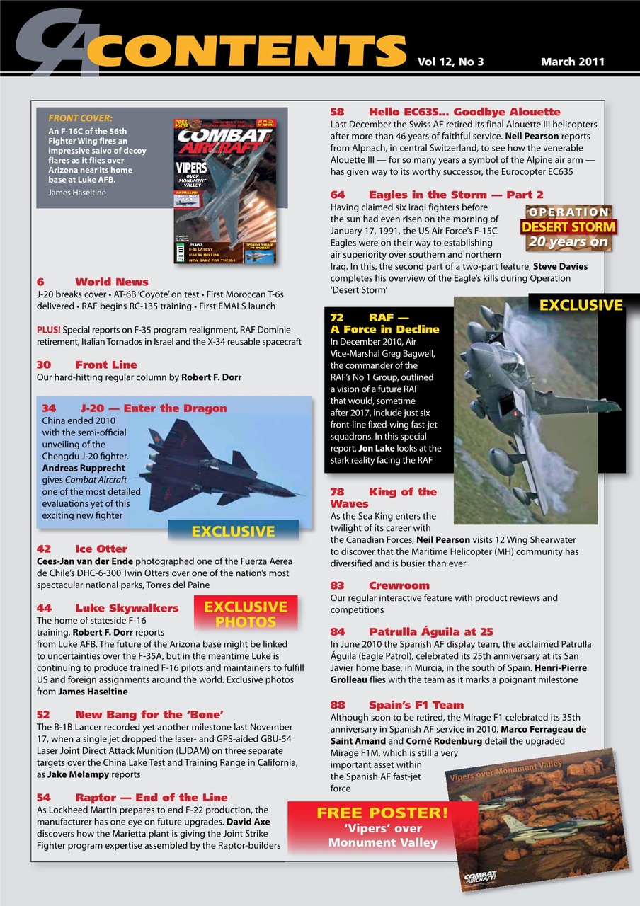Combat Aircraft Journal Preview Pages