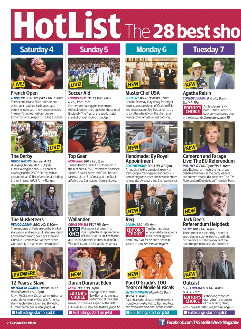 TV & Satellite Week Preview Pages