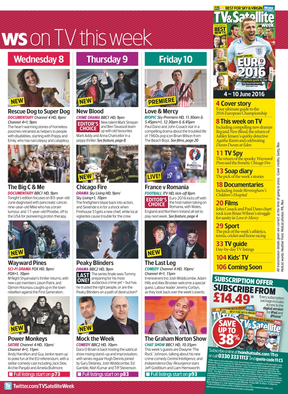 TV & Satellite Week Preview Pages