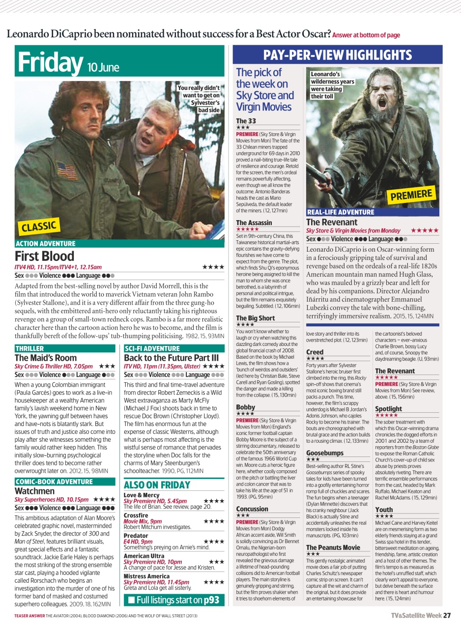 TV & Satellite Week Preview Pages