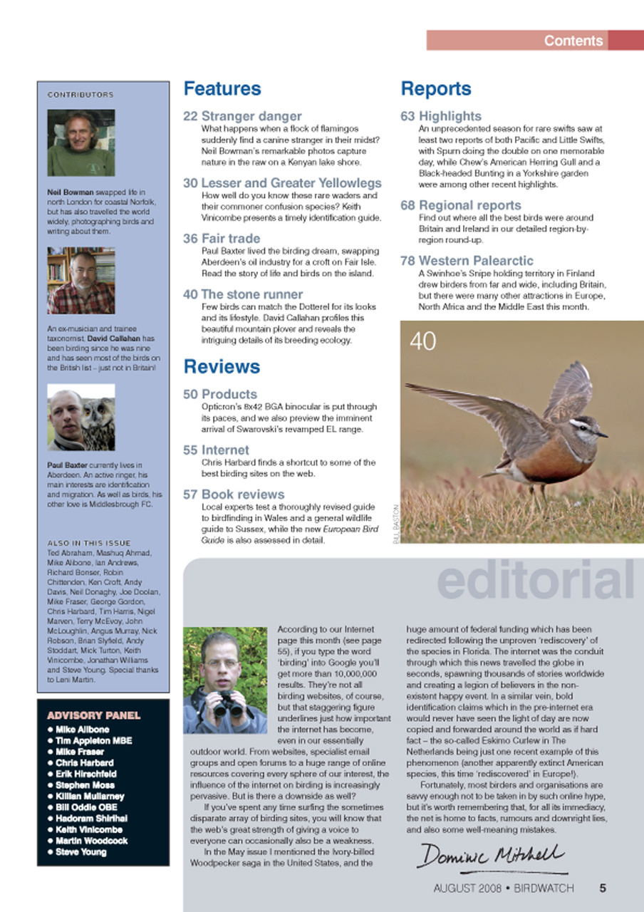 Birdwatch Magazine Preview Pages