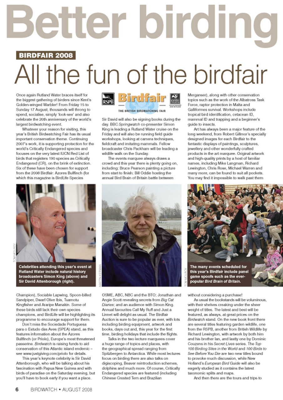 Birdwatch Magazine Preview Pages