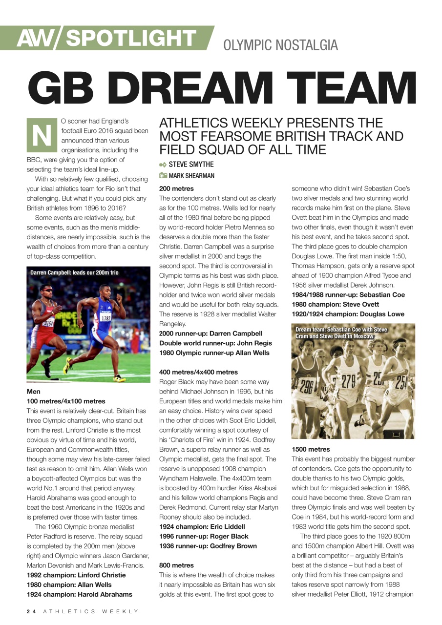AW – Athletics Weekly Magazine Preview Pages