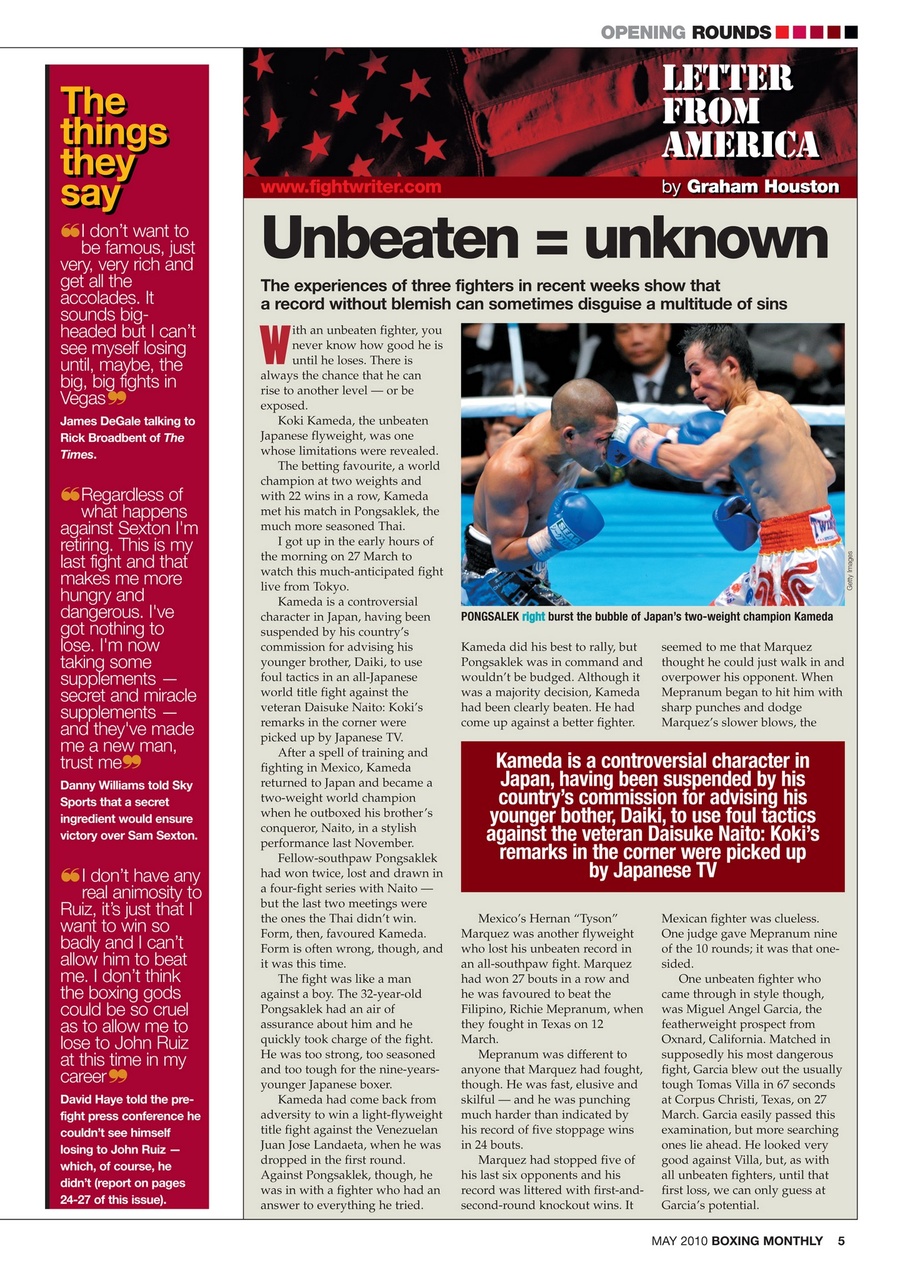 Boxing Monthly Preview Pages