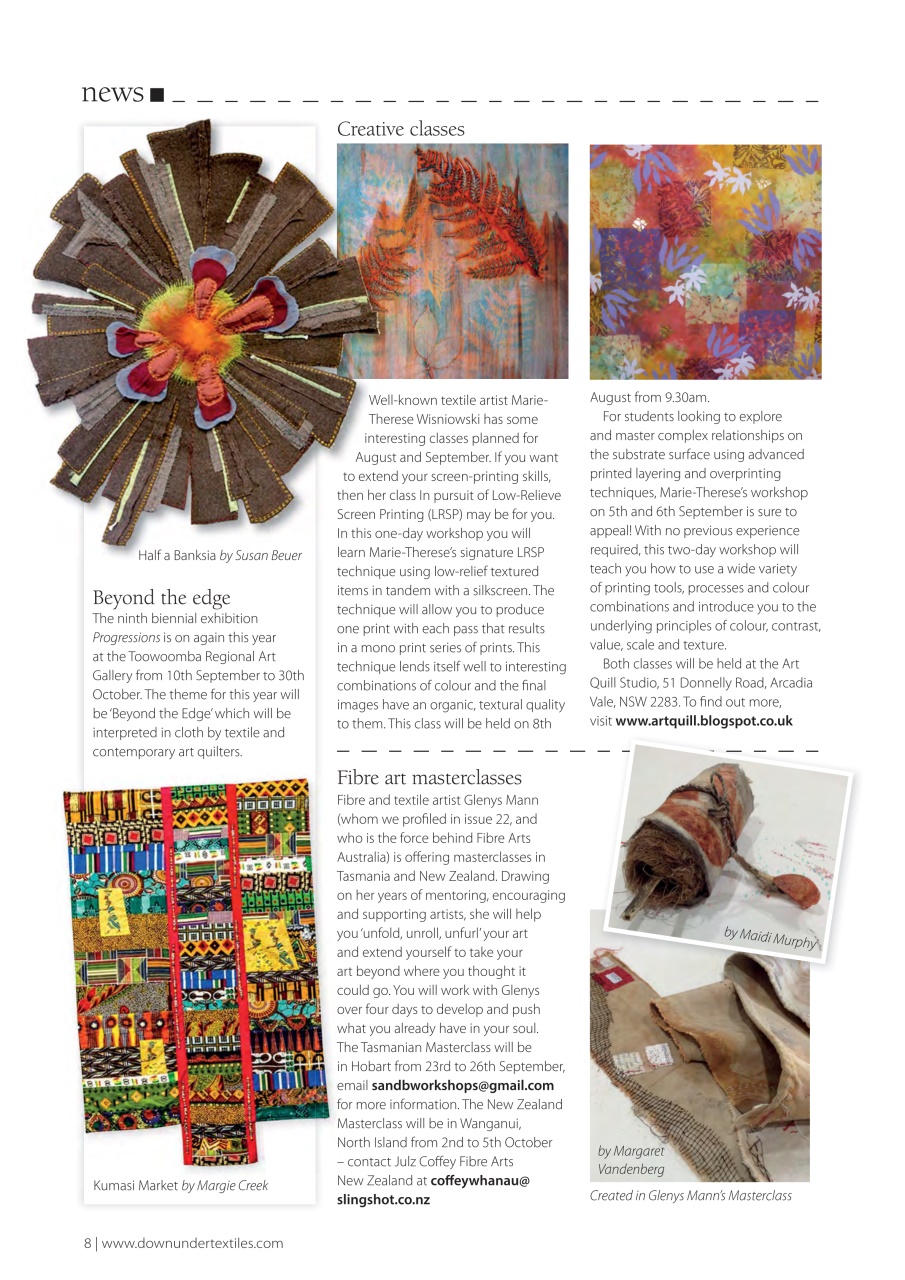 Down Under Textiles Preview Pages