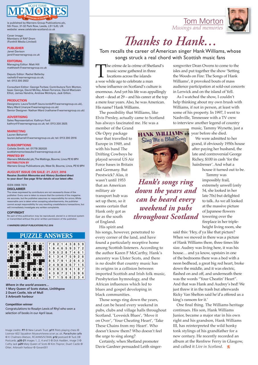 Scottish Memories Preview Pages