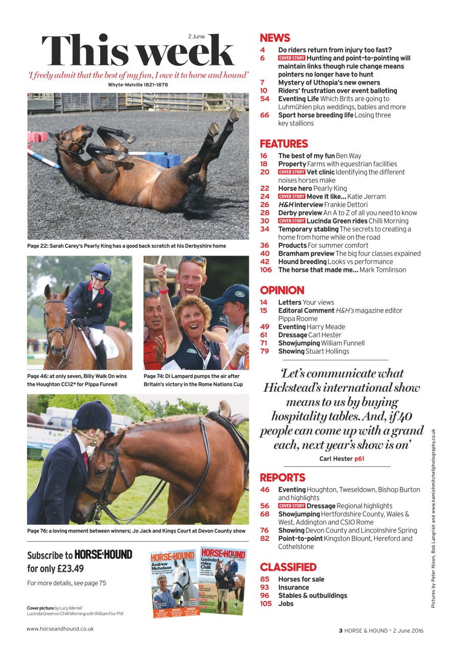 Horse & Hound Preview Pages