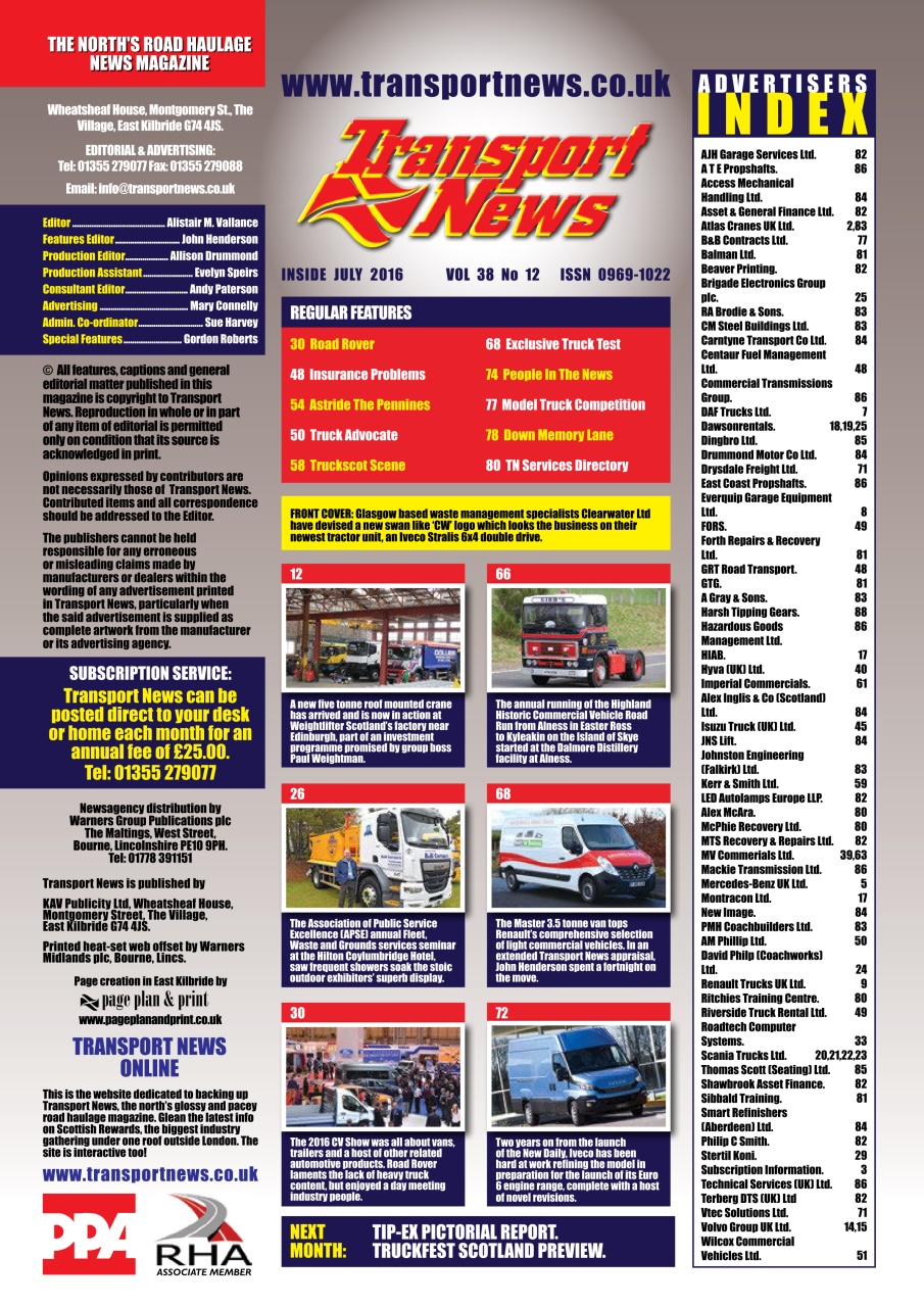 Transport News Preview Pages