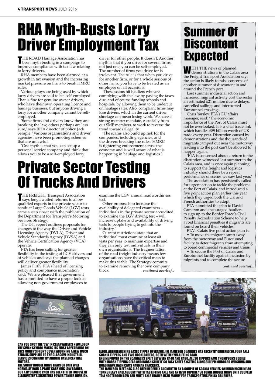 Transport News Preview Pages
