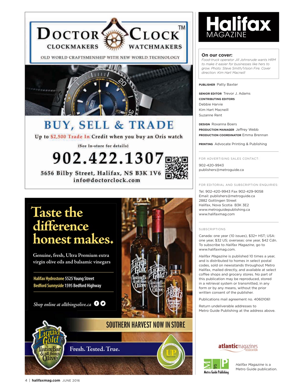 Halifax Magazine Preview Pages